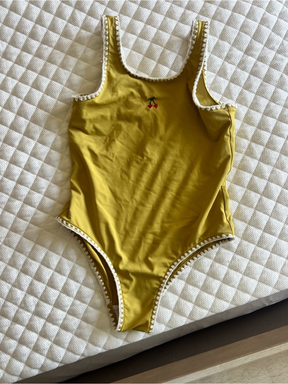 Zara Kids One-Piece Swimsuit in Mustard Yellow